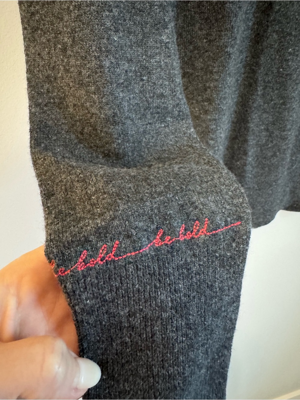 Banana Republic Be Bold gray fine Italian merino wool blend sweater